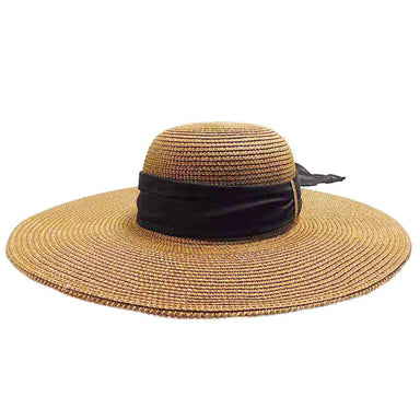 Floppy Wide Brim Sun Hat with Scarf - Milani Hats Wide Brim Sun Hat Milani Hats