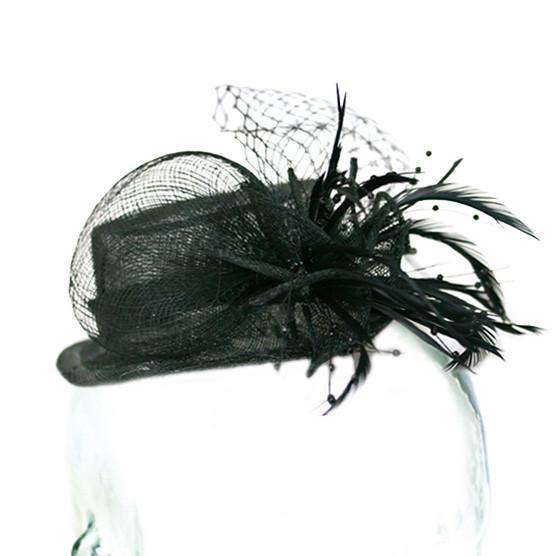 Tiny Sinamay Hat Fascinator Something Special LA FT20BK Black  