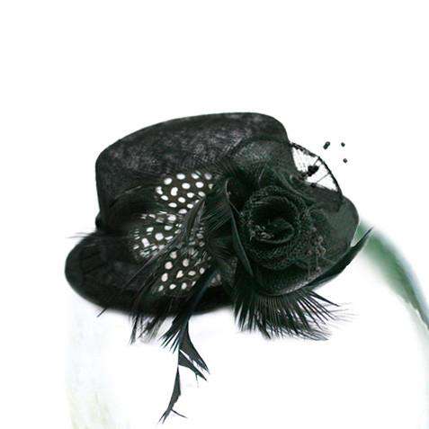 Sinamay Mini Hat Fascinator Something Special LA FT24BK Black  