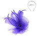Double Mesh Flower Fascinator Fascinator Something Special LA FT38PU Purple  