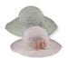 Small Heads Gingham Ribbon Summer Hat with Floral Accent - Jeanne Simmons Hats Bucket Hat Jeanne Simmons js1070 Pink XXS 