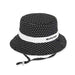 Girls Reversible Polka Dot Cotton Bucket Hat - Sunny Dayz Hats Bucket Hat Sun N Sand Hats HKYSM165 Black and White S/M (51 cm) 