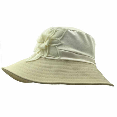 Goody Eco Cotton Stretch Fit Sun Hat - Flipside Hats Wide Brim Hat Flipside Hats FS017-006 Cream  