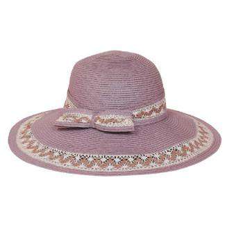 Lace Trimmed Summer Floppy Hat Floppy Hat Something Special Hat GY5538LV Lavender  