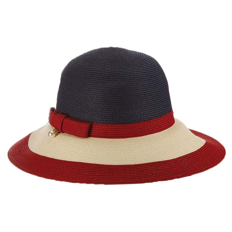 Gurney Tricolor Big Brim Style Hat - Callanan Handmade Hats Wide Brim Hat Callanan Hats cr344rd Red Medium (57 cm) 