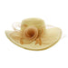 Sheer Braid Dress Hat with Mesh Rose Accent Dress Hat Something Special LA HTB2078GD Gold  