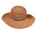 Hand Crocheted Raffia Straw Hat with Beaded Band - Callanan Hats, Wide Brim Sun Hat - SetarTrading Hats 