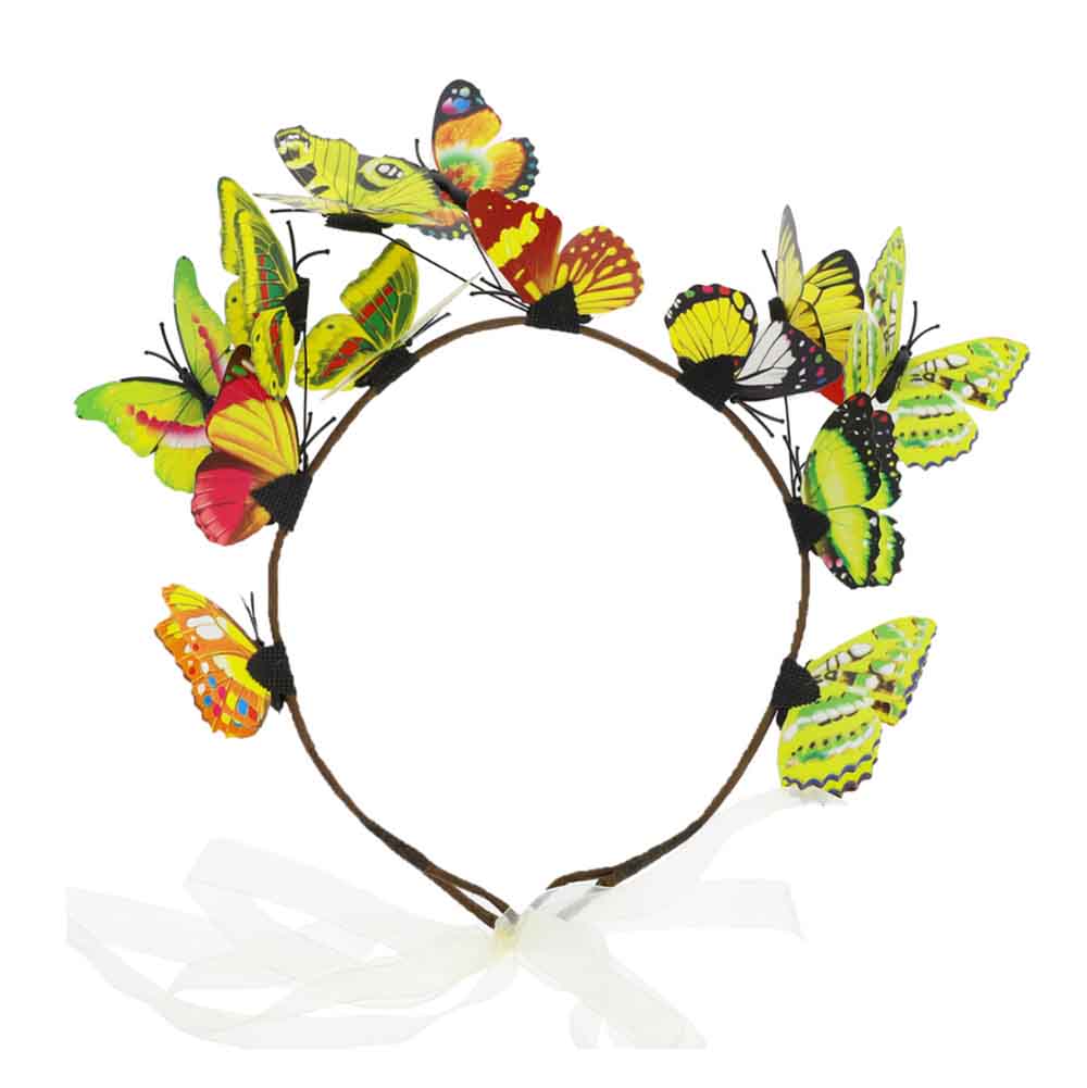 Derby Rave Butterfly Hair Band - Sophia Collection Headband Something Special LA HDY10874yw Yellow  