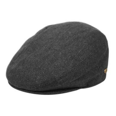 Dark Grey Herringbone Ivy Cap - Epoch Hats Flat Cap Epoch Hats    