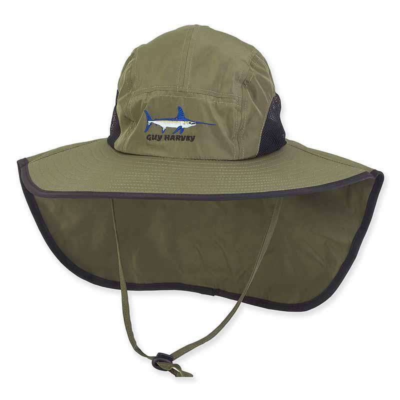 Flap Cap with Wide Sun Shield by Guy Harvey