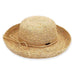 Crocheted Raffia Up Turned Brim Hat - Sun 'N' Sand Hats Kettle Brim Hat Sun N Sand Hats hh1284A nt Natural Medium (57 cm) 