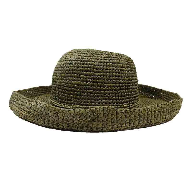 Crocheted Raffia Up Turned Brim Hat - Sun 'N' Sand Hats Kettle Brim Hat Sun N Sand Hats    
