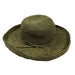 Crocheted Raffia Up Turned Brim Hat - Sun 'N' Sand Hats Kettle Brim Hat Sun N Sand Hats hh1284C ol Olive Medium (57 cm) 