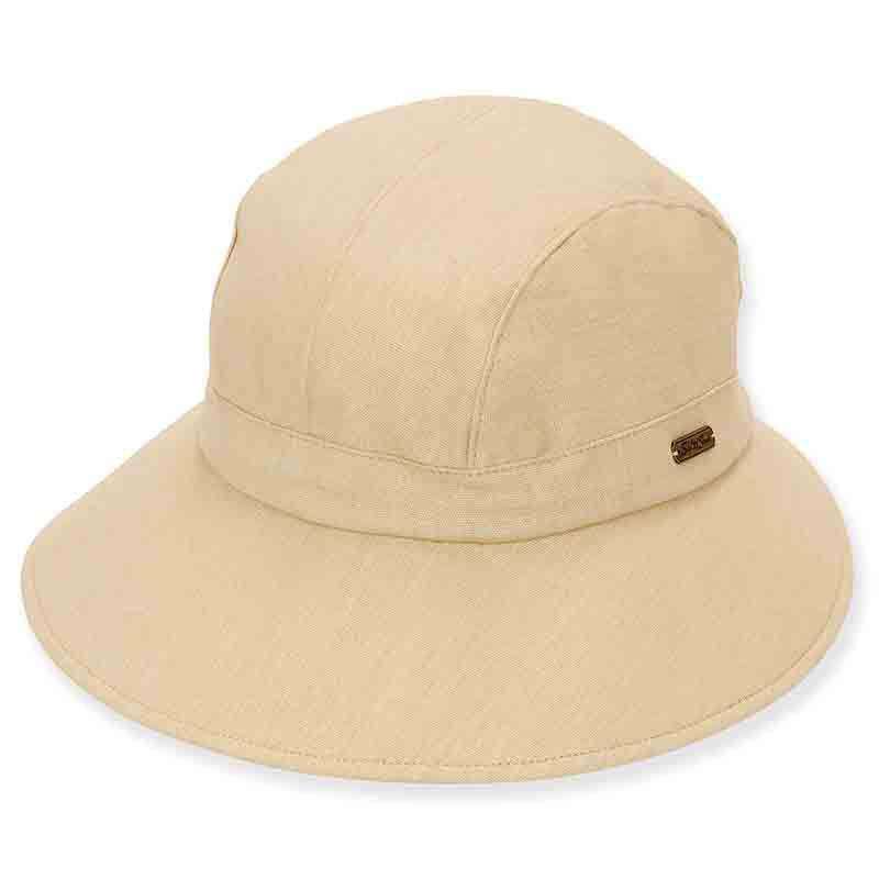 Cotton Souwestern Summer Hat - Sun 'N' Sand Hats Facesaver Hat Sun N Sand Hats hh1391B Natural OS