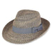 XL Size Hats: Tweed Summer Fedora Hat - Jeanne Simmons Accessories Fedora Hat Jeanne Simmons js6765bnl Grey Heather Large (59 cm) 