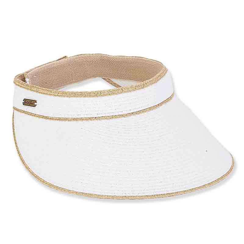 Contrast Trim Sun Visor - Sun 'N' Sand Hats Visor Cap Sun N Sand Hats    