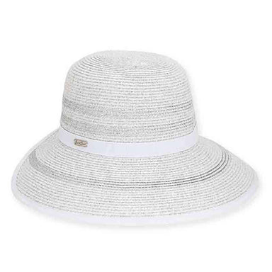 Ponza Sun Savor with Metallic Ribbon Trim - Sun 'N' Sand Hats, Facesaver Hat - SetarTrading Hats 