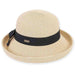 Montrose Up Turned Brim Summer Hat - Sun 'N' Sand Hats Kettle Brim Hat Sun N Sand Hats hh1793A nt Natural tweed M/L (58 cm) 