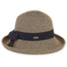 Montrose Up Turned Brim Summer Hat - Sun 'N' Sand Hats Kettle Brim Hat Sun N Sand Hats hh1793C bk Black tweed M/L (58 cm) 