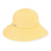 Parfeit Ribbon Hat with Braided Rope Tie - Sun 'N' Sand Hats Cloche Sun N Sand Hats hh1815A yw Yellow Medium (57 cm) 