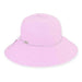Parfeit Ribbon Hat with Braided Rope Tie - Sun 'N' Sand Hats Cloche Sun N Sand Hats hh1815D lv Lavender Medium (57 cm) 