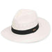 Carlisle Safari Hat with Grosgrain Ribbon Band - Sun 'N' Sand Hat Safari Hat Sun N Sand Hats HH1829A iv Ivory M/L (58 cm) 