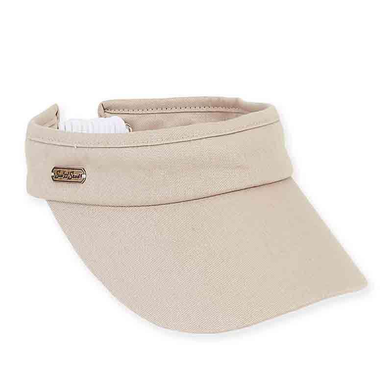 Pace Cotton Sun Visor with Coil Closure - Sun 'N' Sand Visor
