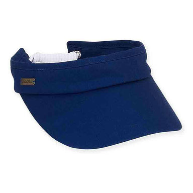 Pace Cotton Sun Visor with Coil Closure - Sun 'N' Sand Visor Hats Visor Cap Sun N Sand Hats hh1840D Blue  