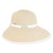 Callie Sun Savor with Chiffon Scarf - Sun 'N' Sand Hat Facesaver Hat Sun N Sand Hats HH1962A nt Natural Medium (57 cm) 