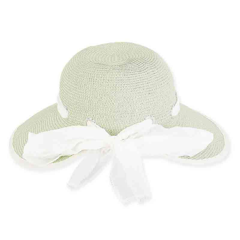 Callie Sun Savor with Chiffon Scarf - Sun 'N' Sand Hat Facesaver Hat Sun N Sand Hats HH1962C gn Green Medium (57 cm) 