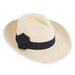 Kinsley Wide Brim Fedora Hat - Sun 'N' Sand Hats Fedora Hat Sun N Sand Hats hh1982B nt Natural M/L (58 cm) 