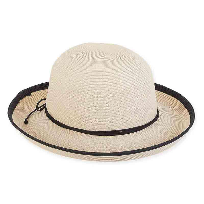 Ginger Fine Braid Up Turned Brim Hat - Sun 'N' Sand Hats, Kettle Brim Hat - SetarTrading Hats 