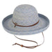 Emily Raffia Up Turned Brim Hat with Chin Strap - Sun 'N' Sand Hats Kettle Brim Hat Sun N Sand Hats hh2063A Blue Medium (57 cm) 