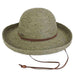 Emily Raffia Up Turned Brim Hat with Chin Strap - Sun 'N' Sand Hats Kettle Brim Hat Sun N Sand Hats hh2063C Sage Medium (57 cm) 