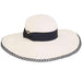 Liliana Lace Trim Summer Floppy Hat - Sun 'N' Sand Hats, Wide Brim Sun Hat - SetarTrading Hats 