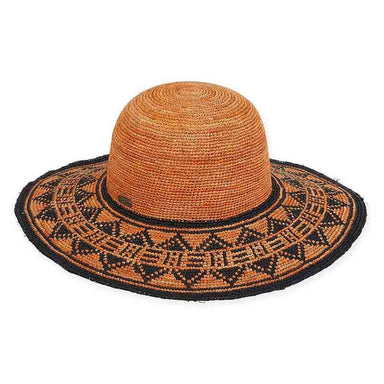 Scarlett Organic Raffia Floppy Hat - Sun 'N' Sand Hats Wide Brim Sun Hat Sun N Sand Hats hh2114B te Tea M/L (58 cm) 