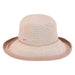 Charlaine Premium Toyo Crochet Summer Hat - Sun 'N' Sand Hats Kettle Brim Hat Sun N Sand Hats hh2130B pk Pink Medium (57 cm) 