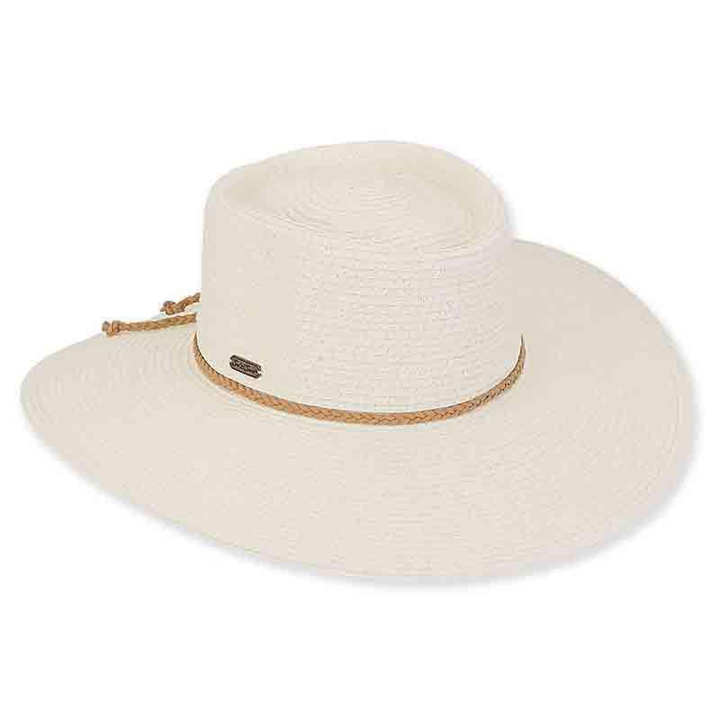 Cativa Flat Crown Floppy Hat - Sun 'N' Sand Hat Bolero Hat Sun N Sand Hats hh2137A iv Ivory Medium (57 cm) 
