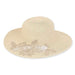 Girona Embroided Brim Summer Floppy Hat - Sun 'N' Sand Hats Wide Brim Sun Hat Sun N Sand Hats HH2138A nt Natural Tweed Medium (57 cm) 