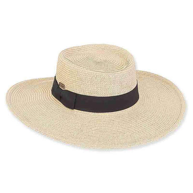 Chitre Flat Crown Summer Gaucho Hat - Sun 'N' Sand Hats Bolero Hat Sun N Sand Hats hh2141A nt Natural Medium (57 cm) 