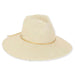 Allie Wide Brim Metallic Braid Safari Hat - Sun 'N' Sand Hat Safari Hat Sun N Sand Hats HH2157A nt Natural / Silver Medium (57 cm) 