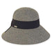 Murcia Braid Straw Bucket Hat - Sun 'N' Sand Hats Cloche Sun N Sand Hats HH2159B bk Black Tweed Medium (57 cm) 