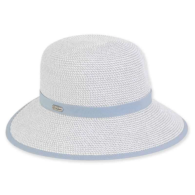 Kimi Backless Small Brim Facesaver Hat - Sun 'N' Sand Hats Facesaver Hat Sun N Sand Hats HH2170B bs Blue Slate Medium (57 cm) 