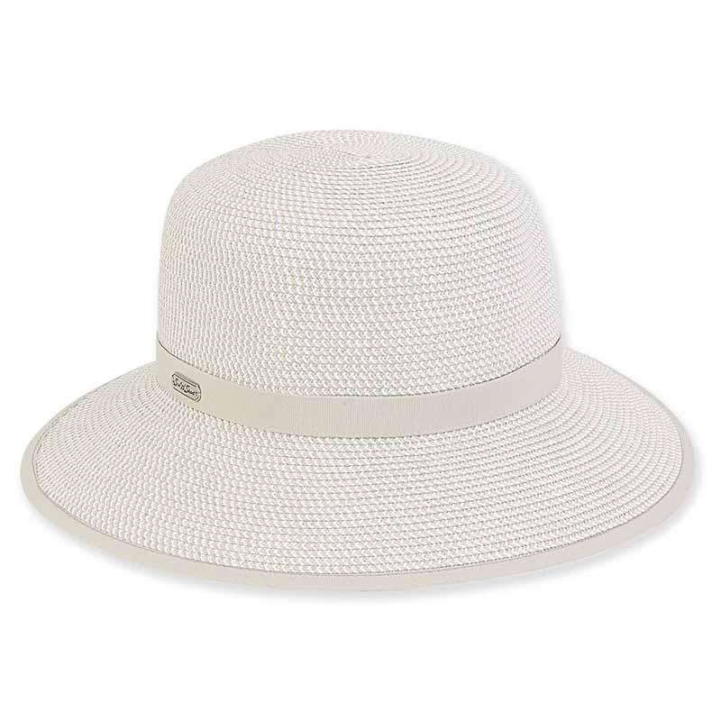 Kimi Backless Small Brim Facesaver Hat - Sun 'N' Sand Hats Facesaver Hat Sun N Sand Hats HH2170A tp Taupe Medium (57 cm) 