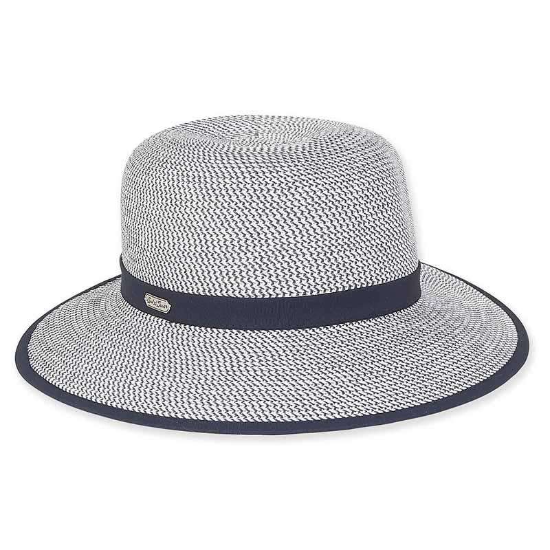 Kimi Backless Small Brim Facesaver Hat - Sun 'N' Sand Hats Facesaver Hat Sun N Sand Hats HH2170C nv Navy Medium (57 cm) 
