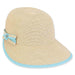 Wide Brim Cap Hat with Side Bow - Sun 'N' Sand Hats Facesaver Hat Sun N Sand Hats    