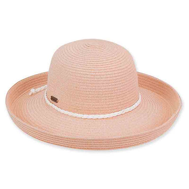 Lia Packable Up Turned Brim Sun Hat - Sun 'N' Sand Hats Kettle Brim Hat Sun N Sand Hats hh2177C Pink Medium (57 cm) 
