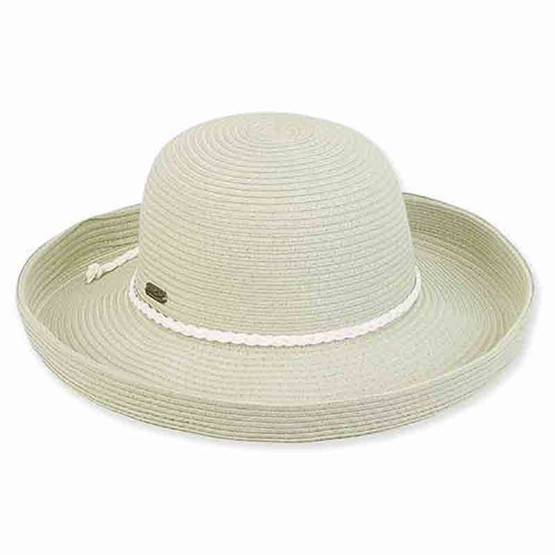 Lia Packable Up Turned Brim Sun Hat - Sun 'N' Sand Hats Kettle Brim Hat Sun N Sand Hats hh2177E Pistachio Medium (57 cm) 