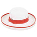 Savannah Stitched Band Breton Sun Hat - Sun 'N' Sand Hats Kettle Brim Hat Sun N Sand Hats hh2178C rd Red Medium (57 cm) 
