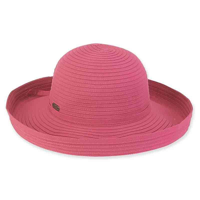 Maisie Up Brim Ribbon Sun Hat - Sun 'N' Sand Hats Kettle Brim Hat Sun N Sand Hats    